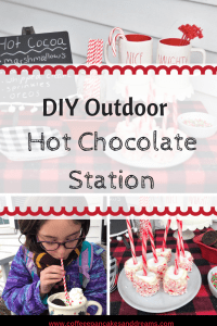How to create an outdoor hot cocoa station #hotchocolate #cocoastation #diy #kids #winteractvities