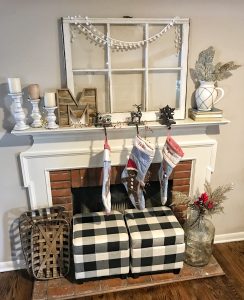 Farmhouse Christmas Mantle | Coffee, Pancakes & Dreams