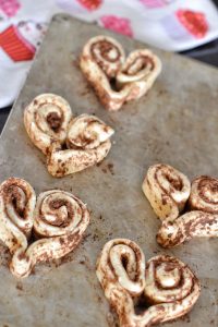 Heart Shaped Cinnamon Rolls for Valentine's Day