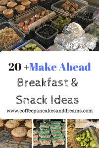 Make Ahead Snacks and breakfast for busy families #onthego #makeaheadsnacks #breakfasts #healthyeating
