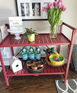 Styling a Bar Cart for Spring