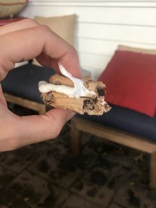 Make a fun smores with two cookies