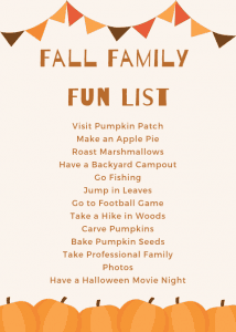 Fall Activities for Families #fallbucketlist #familyfriendly #fun