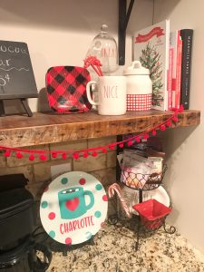 Hot Cocoa Station Inspiration #personalizedplates #tieredbaskets #hotchocolate