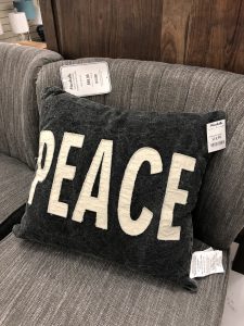 Peace Pillow #winterdecor #farmhousedecor #peacesigndecor