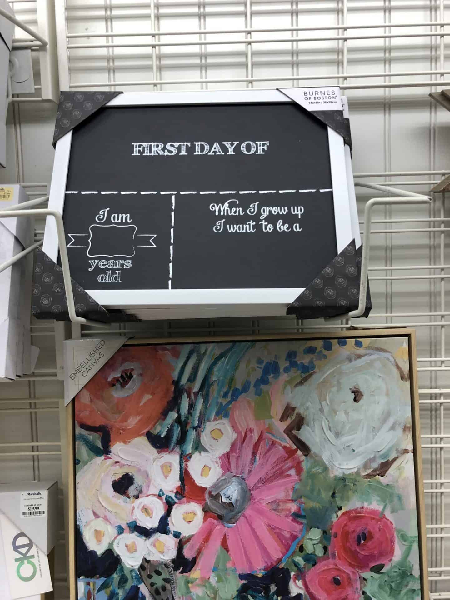 1st Day of School Sign