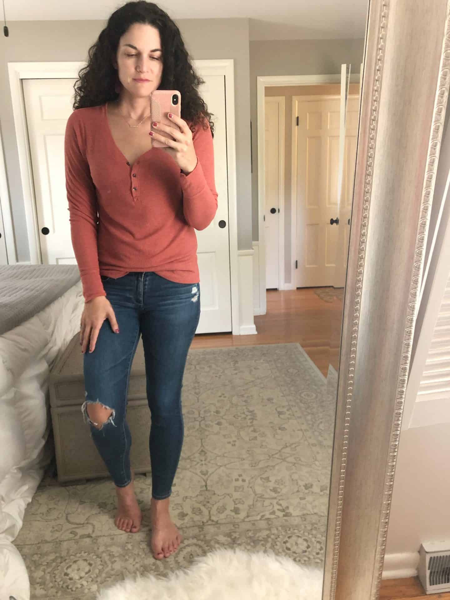 Henley Thermal Top Walmart