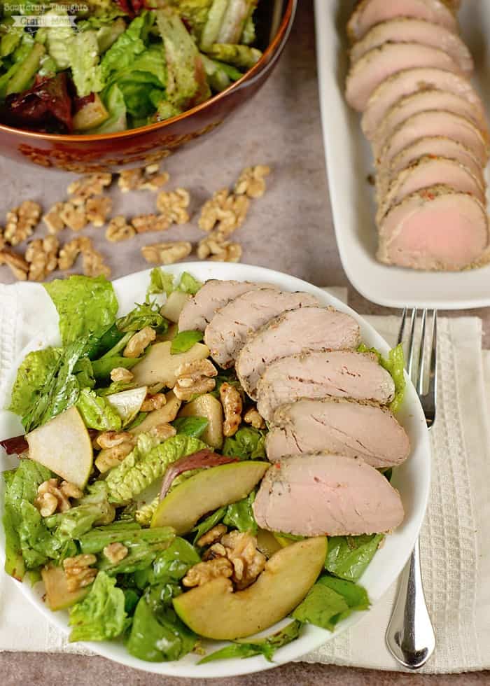 Pear and Apple Pork Tenderloin Salad