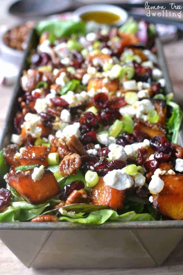 Healthy and Easy Fall Salads #butternutsquash #thanksgiving #autumn