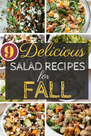 Easy salad recipes for fall #harvest #pasta #kale #butternutsquash #healthy #thanksgiving