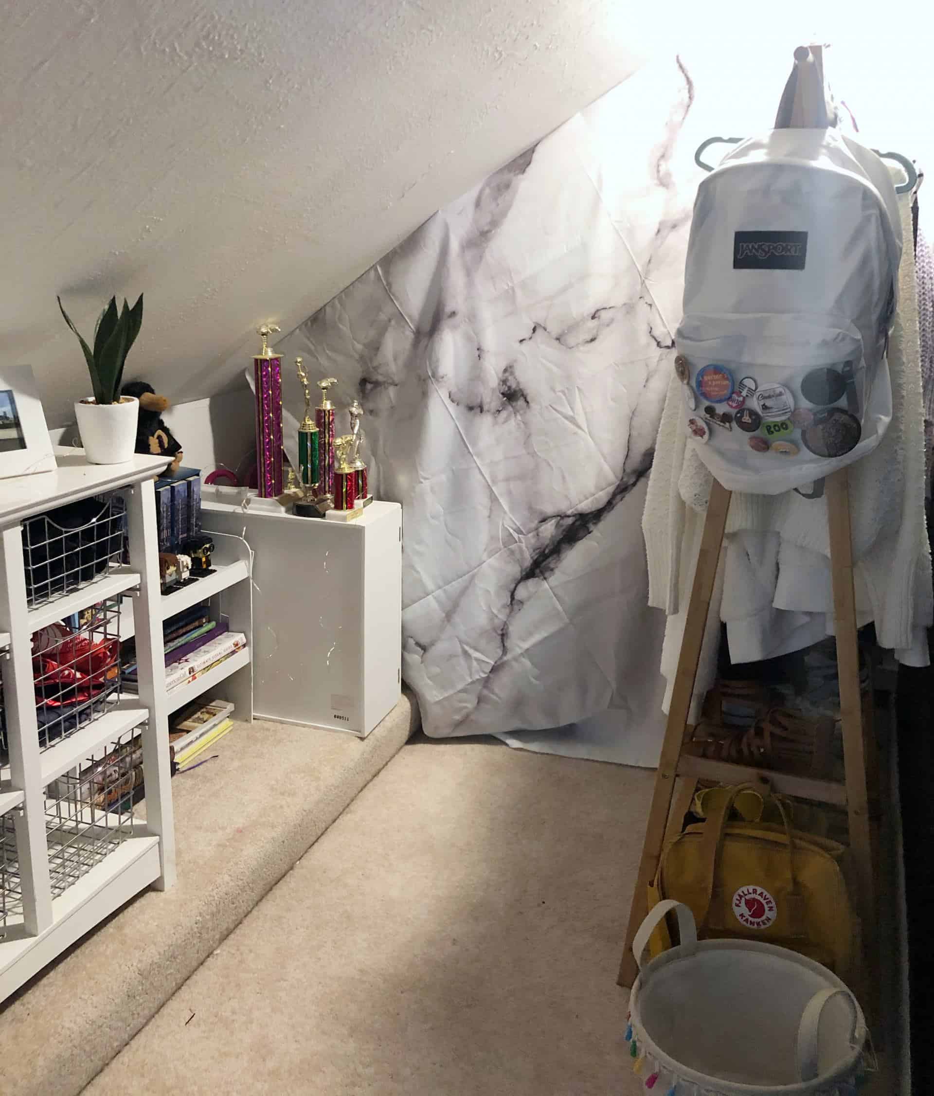 small teen walk in closet idea