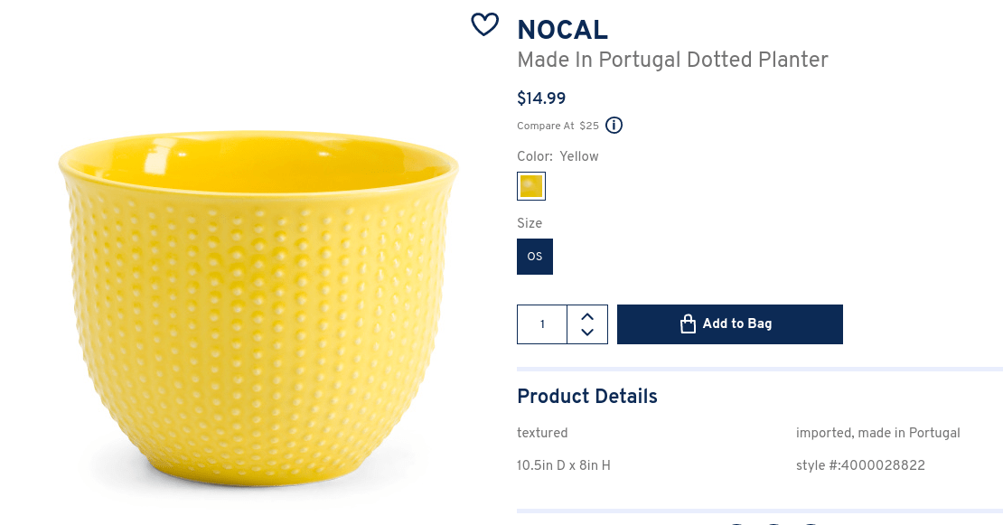 Yellow Dotted Planter