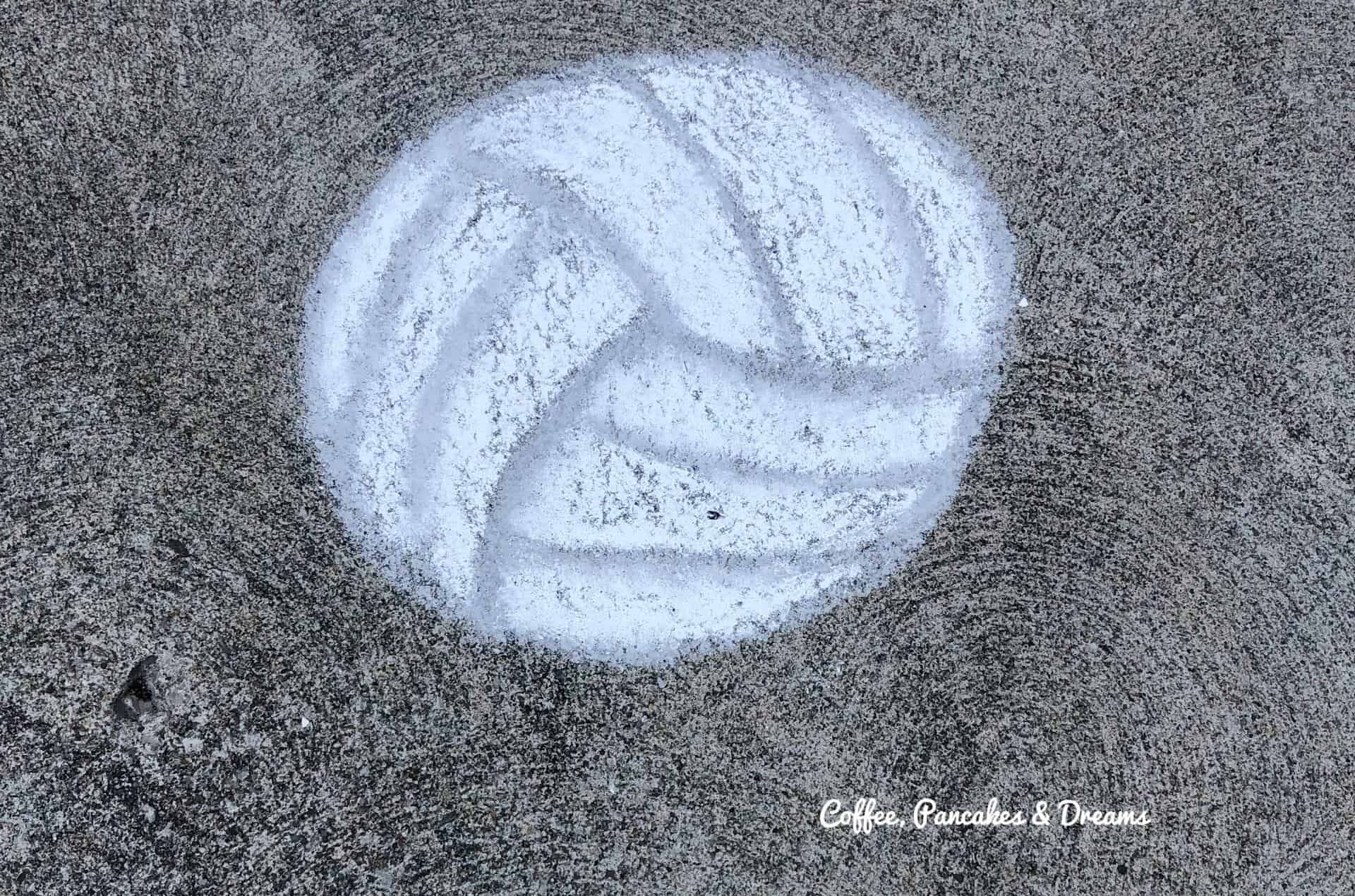 Volleyball Chalk Art