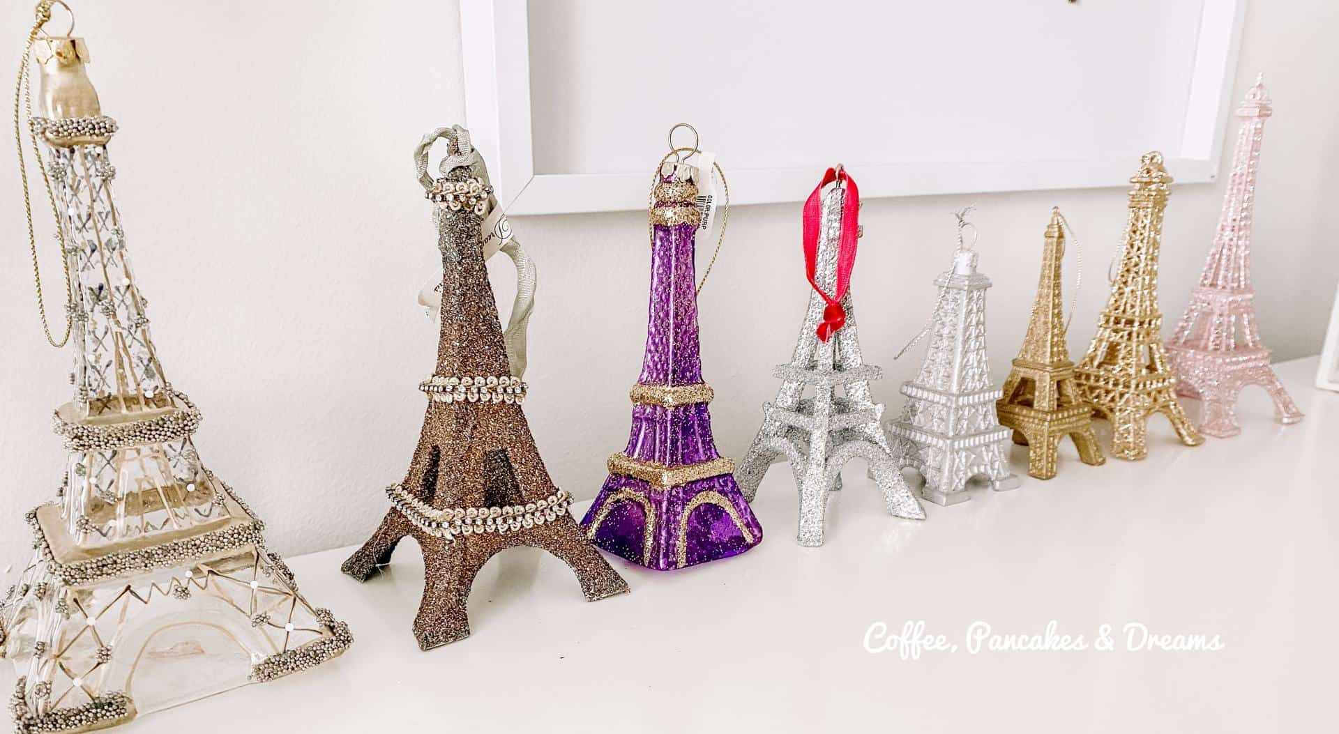 Eiffel Tower Ornaments #christmas #girls #collections #christmasdecorating