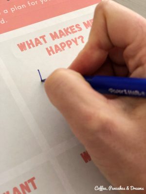 Vision Board Worksheet Planning questions