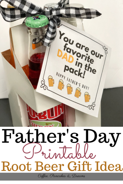 Father's Day Root Beer Gift Idea for Dads and Grandpas #homemade #fromkids #sixpack #beer