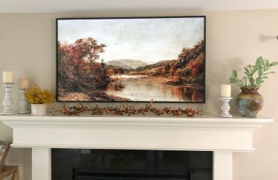 Simple Fall Fireplace Mantel Decorations