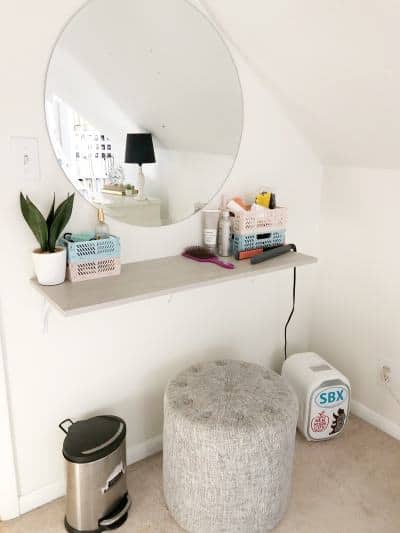 DIY Vanity Shelf for Teen Bedroom