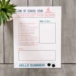Summer Checklist for Moms #printable #organization #summerbreak